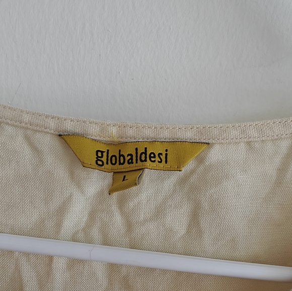 Global Desi Boho Floral Embroidery Top - Picture 6 of 7